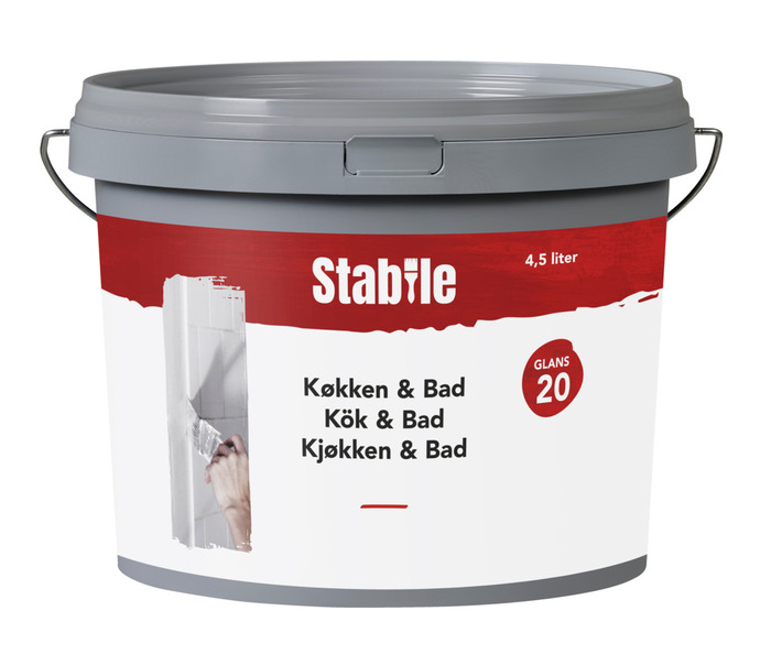 Køkken & Bad 20 vægmaling modehvid 4,5 liter - Stabile®